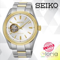 Seiko 5 Sport Automatic Presage - Jam Tangan Pria - Strap Stainless Stell - SSA258J1 - Gold Silver