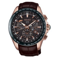Seiko Astron GPS Solar 8X Series Novak Djokovic SSE060 - Jam Tangan Pria - Coklat