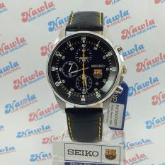 Seiko Quartz SNDD25P1 Chronograph FC Barca Leather Jam Pria SNDD25