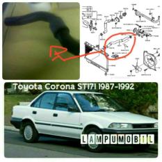 Selang Radiator Atas Toyota Corona Twincam Atau Salon ST171