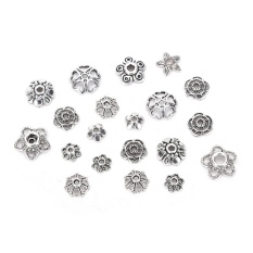 Jual 250 Pcs Anting Berlapis Perak Longgar Diy Manik-manik Spacer Perhiasan Pembuatan-Intl