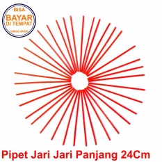 Selongsong Pipet Jari Jari Motor Panjang 24Cm - Pelindung Jari Jari Motor - Sedotan Jari Jari Motor - Merah