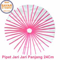 Selongsong Pipet Jari Jari Motor Panjang 24Cm - Pelindung Jari Jari Motor - Sedotan Jari Jari Motor - Pink