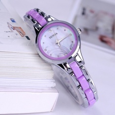 SENDA Merek Watch Lady Keramik Korea Waterproof Siswa Sejak Tanggal 19 Juni 8466-Intl