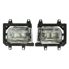 Sepasang Kiri & Kanan Front Fog Light Plastik Transparan Lensa Kit untuk BMW E30 3-Series 1985- 1993-Intl
