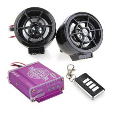 Sepeda Motor Tahan Terhadap Udara Audio Remote Sistem Kartu Suara Disebut TF MP3 FM Radio Warna (Hitam)