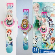SerenaStore Jam Tangan Anak Proyektor Model Karakter 3D Frozen - Putih