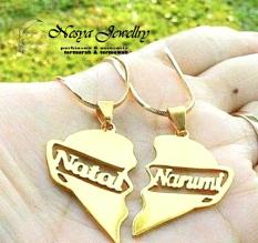 Set Kalung Couple Nama Lapis Emas (2.Pcs)... Nesya Jewellry
