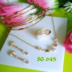 Set Perhiasan Dewasa Gelang Keroncong Lapis Emas SG045