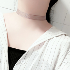 Seksi Transparan Bagian Tipis Renda Kalung