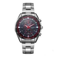 Shangqing Ailang Steel Mens Watch Tahan Air QUARTZ Ladies Watch Pria Kasual Pecinta Menonton Watch Atas Nama Siswa (merah) -Intl
