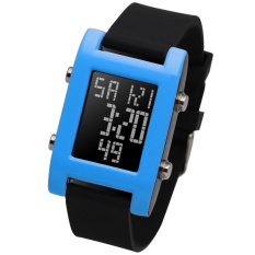 Shangqing Anak-anak Menyaksikan Cucunya Boy Asli Trend Tahan Air Luminous Olahraga Elektronik Watch Kartun Anak Daftar Murid (BlueBlack) -Intl