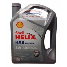 Shell Helix HX8 Fully Synthetic 5W-30 API SN/CF - Pelumas Oli Mesin Mobil Bensin 4 Liter