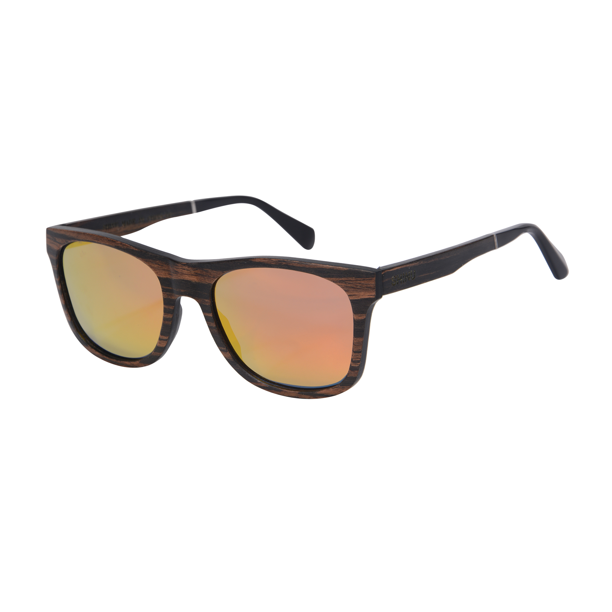 SHINU Mewah Polarized Sunglasses Kayu untuk Wanita Pria Super Retro Mirror Coating Kacamata SH73007C4-Intl
