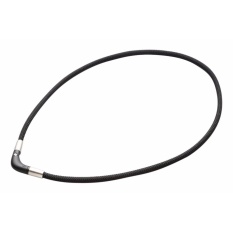 【Ship dari Japan】Phiten Kalung RAKUWA Kalung Titanium Magnetik V Type Black-Intl