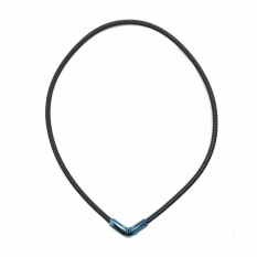 【Ship dari Japan】Phiten RAKUWA Leher X 50 V Tipe Biru Metalik 50 CM-Intl
