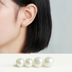 Shiwu S925 Sterling Perak Asli Mutiara Alami Anting