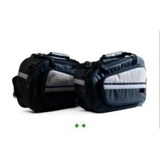 Side Bag Oval / Side bag motor / Tas samping motor - Hitam Merah