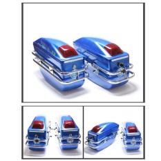 Sisi Kotak K6 Motor Dimodifikasi Sisi Kotak ABS dengan Lampu Sisi Kotak Prince Mobil Sisi Kotak Eagle Raja Modified Sisi kotak (Biru) -Internasional