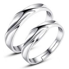 Perak Adjustable beberapa cincin perhiasan sayang pecinta cincin E008