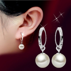 Piring perak unik pernikahan Pendientes anting Tindik anting-anting mutiara untuk wanita perhiasan mutiara - International