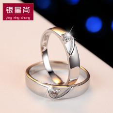 Perak Bintang Korea Modis Gaya Siswa Laki-laki Pembukaan Cincin Nikah Cincin Pasangan