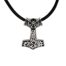 Nada Perak Antik Melihat Anti Karat Viking Norse Semua Mighty Thor 'S Palu Liontin Kalung-Internasional