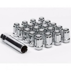 Perak Tuner Spline Mendorong Lug Kacang 12X1.5 Close Akhir Roda Setelah Pasar 24 Pcs-Internasional