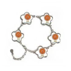 Singapore Flyer Landmark Flower Shape Metal Bracelet Chain Gifts Jewelry With Chain Decoration - intl