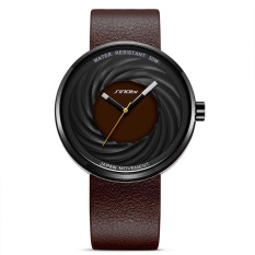 SINOBI Pria Watch Lensa Cembung Unik Kuarsa Whirlwind Permukaan Desain Jam Tangan untuk Pria-Intl