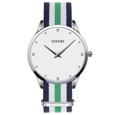 Sinobi Nilon Jam Tangan Lilitan Fashion Wanita Sederhana Rhinestone QUARTZ Jam Tangan 2016 skmei Unik Mewah Hadiah Jam Jam Dress Watch-Intl