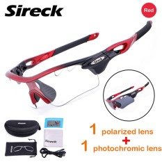 Sireck 3 Gaya Photochromic Lensa + Lensa Terpolarisasi Olahraga Bersepeda Kacamata Luar Ruangan Kacamata Hitam Sepeda Berkuda Kacamata Olahraga Mata Pelindung- internasional