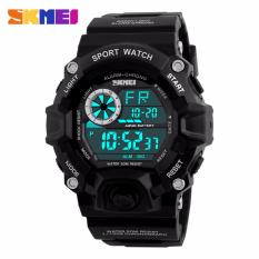 SKMEI Cobra Hitam - Jam Tangan Pria - Strap Karet - 1019 Sport Black + Free Box Jam Tangan Flash
