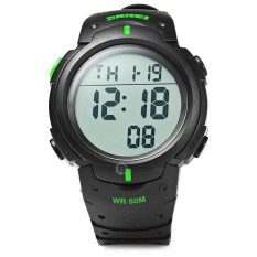 Skmei 1068 Multifunctional LED Military Watch Alarm Stopwatch Water Resistant - intl