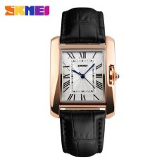 SKMEI 1085 Fashion Wanita Mewah Jam Tangan Wanita Retro QUARTZ Tahan Udara Jam Tangan Casual-Hitam