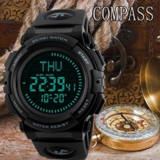 SKMEI 1290 Pria Kompas Watch Penghitung Waktu Multifungsi Olahraga Watches Tahan Air Jam Tangan Relogio Masculino-Intl