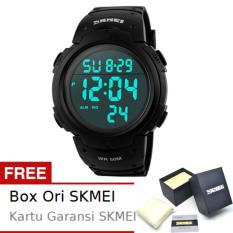 SKMEI Byson Hitam - Jam Tangan Pria - Strap Karet - 1068 Sport Black + Free BOX ORI SKMEI