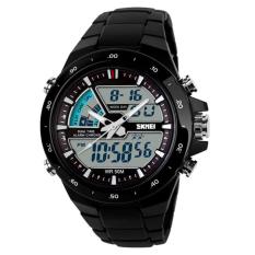 SKMEI Casio Men Sport LED Watch Water Resistant 50m AD1016 / Jam Tangan Sporty Pria Jam Tangan Kasual - Hitam Kualitas Original Garansi 1 Bulan