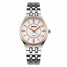 SKMEI Woman Fashion Watch Water Resistant 30m 1133CS Jam Tangan Wanita Ladies Tali Steel Elegant Analog Stylish Fashion Feminim Design - Silver