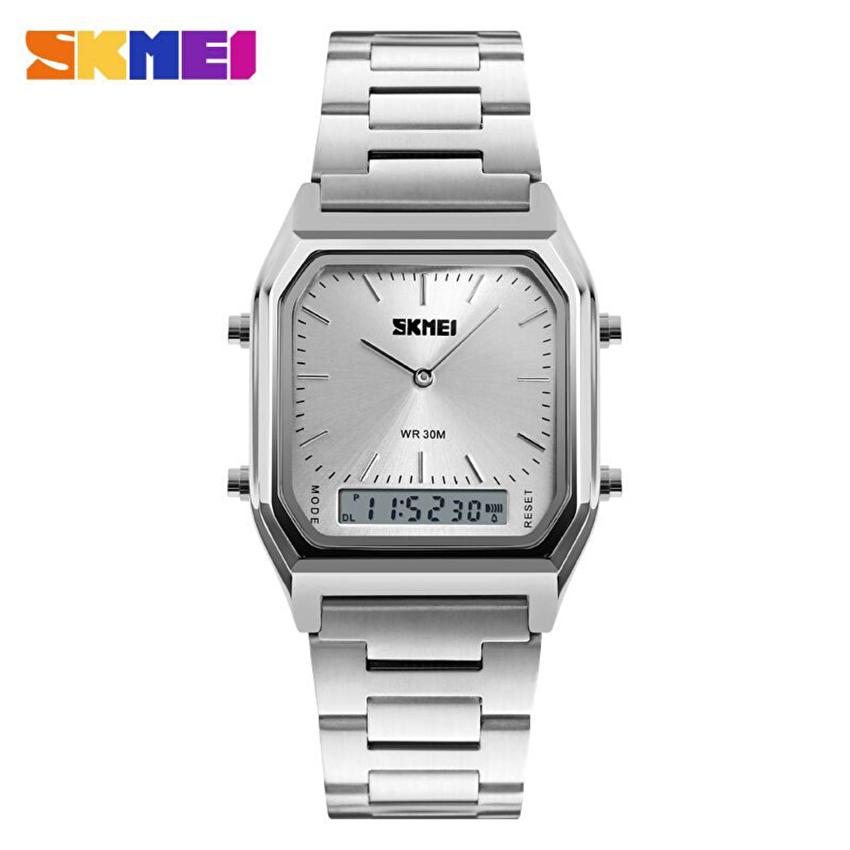 SKMEI Casual Men Stainless Strap Watch Water Resistant 30m - 1220