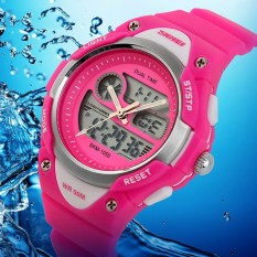 SKMEI Children Sport Watch Tahan Air Analog Digital Jam Tangan Kuarsa LED Dual Display KIDS Anak Laki-laki Muda Running Watch 1055- INTL