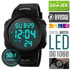 SKMEI DG1068 Jam Tangan Pria Digital Sport Cowok LED Water Resistant 50M 1068 Original - Hitam