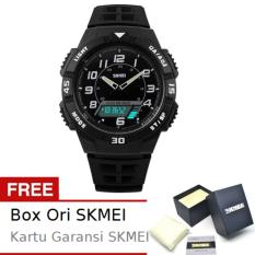SKMEI Flank Full Hitam - Jam Tangan Pria - Strap Karet - 1065 Sport Full Black + Free BOX ORI SKMEI
