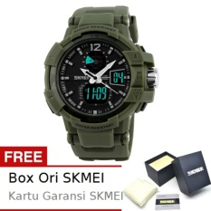 SKMEI Goblin Hijau - Jam Tangan Pria - Strap Karet - 1040 Sport Green + Free BOX ORI SKMEI