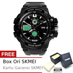 SKMEI Grenade Hitam - Jam Tangan Pria - Strap Karet - 0990 Sport Black + Free BOX ORI SKMEI