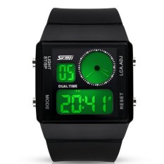 SKMEI Berkualitas Tinggi Multifungsi LED Backlight Fashion Waterproof Pasangan Watch 0841 (hitam)