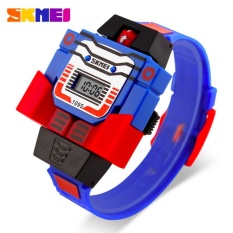 SKMEI Jam Tangan Anak Bentuk Robot Transformer DG1095 - Biru
