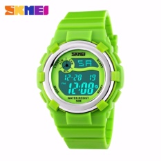SKMEI Jam Tangan Anak Digital Children Sport Rubber LED Watch Anti Air Water Resistant WR 50m DG1161 Tali Strap Karet Lentur Alarm Wristwatch Wrist Watch for Kids Fashion Accessories Waterproof Nyaman Stylish Lucu Design Unik - Hijau