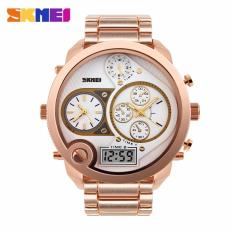 SKMEI Jam Tangan Digital Analog Jumbo Dual Time AD1170 Water Resistant Anti Air WR 30m Jam Tangan Pria Casual Sport Wrist Watch Wristwatch Unik Unique Watch- Hitam