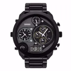 SKMEI Jam Tangan Digital Analog Jumbo Dual Time AD1170 Water Resistant Anti Air WR 30m Jam Tangan Pria Casual Sport Wrist Watch Wristwatch Unik Unique Watch- Hitam
